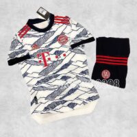 Bộ quần áo đá banh clb bóng đá Bayern Munich 21 22 Third sân 3 màu trắng đen 2021 2022 logo thêu vải mè lỗ gai mịn thái 1