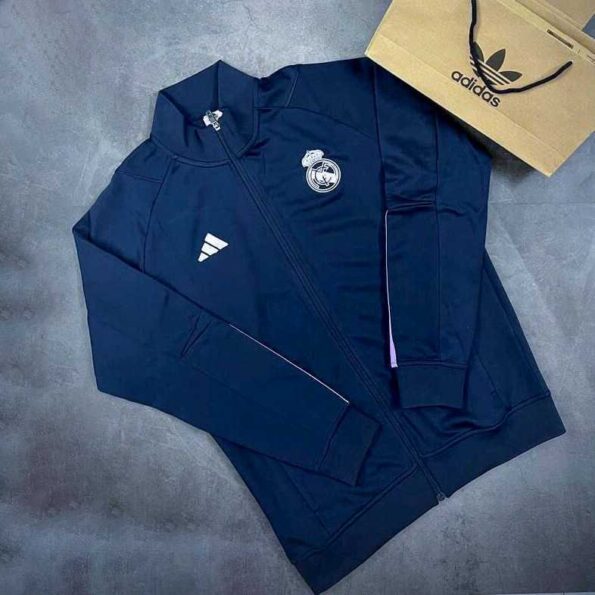 Bộ quần áo khoác nỉ thu đông xuân câu lạc bộ bóng đá Real Madrid 23/24 logo thêu năm mới 2023 2024