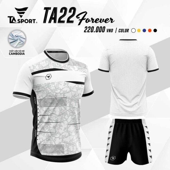 Bộ quần áo thể thao bóng đá chính hãng TA Sport TA22 Forever vải mè Cambodia nhiều màu
