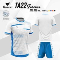 Bộ quần áo thể thao bóng đá chính hãng TA Sport TA22 Forever vải mè Cambodia nhiều màu trắng đen