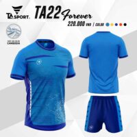 Bộ quần áo thể thao bóng đá chính hãng TA Sport TA22 Forever vải mè Cambodia nhiều màu trắng đen