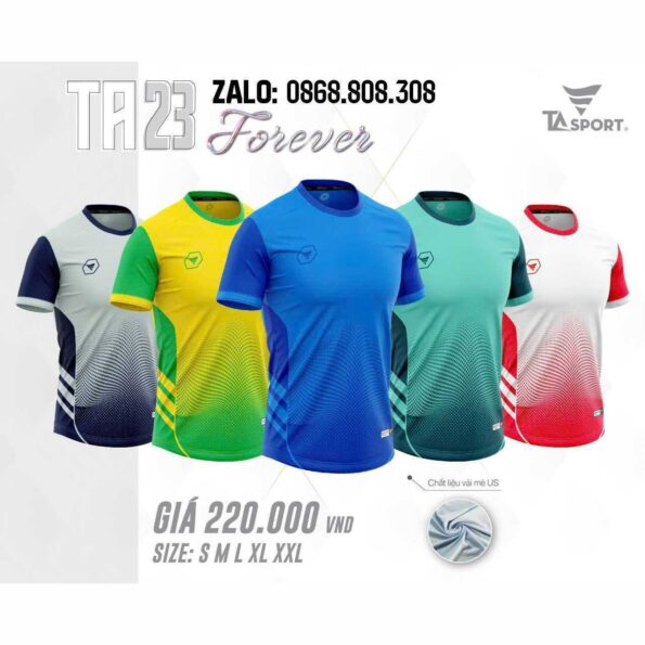 Bộ quần áo thể thao bóng đá chính hãng TA Sport TA23 Forever vải mè US nhiều màu mới 2024