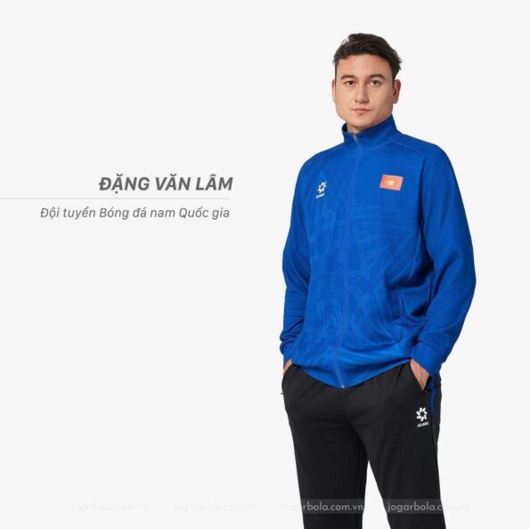 Áo khoác nỉ Suvec Đội tuyển bóng đá Quốc gia Việt Nam 2024 - "VIET NAM SPIRIT" chính hãng JOGARBOLA màu xanh mới
