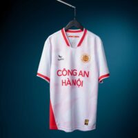 Bộ quần áo đá banh mẫu thiết kế câu lạc bộ bóng đá Công An Hà Nội CAHN bản trơn không in ấn chính hãng Kamito màu đỏ