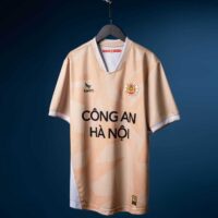 Bộ quần áo đá banh mẫu thiết kế câu lạc bộ bóng đá Công An Hà Nội CAHN bản trơn không in ấn chính hãng Kamito màu đỏ