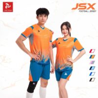 Bộ quần áo bóng đá phủi thiết kế mã JSX nam nữ chính hãng Justplay vải thun CSM nhiều màu trắng đỏ