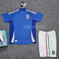 Bộ quần áo đá bóng đội tuyển Ý áo Italia 2024 sân nhà 23/24 Italy Euro Home Kit Leaked xanh quần trắng mặt trước