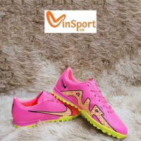 Giày bóng đá sân cỏ nhân tạo NK Zoom Mercurial Vapor 15 Academy hồng đế vàng REP 11 đế cao su fom thon 1