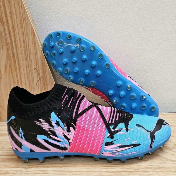 Giày bóng đá sân cỏ nhân tạo Puma Future Z 1.1 màu đen hồng xanh MG đế AG đinh dăm