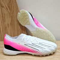 Giày đá bóng Adidas X Speedportal.1 trắng hồng vạch đen TF sân cỏ nhân tạo đế nhựa dẻo 1