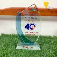 In kỷ niệm chương cup thuỷ tinh pha lê
