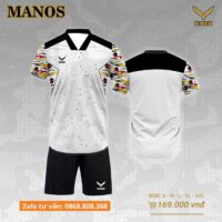 Bộ quần áo Manos NIDU áo đá banh thiết kế chính hãng nhiều màu xanh ngọc