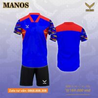 Bộ quần áo Manos NIDU áo đá banh thiết kế chính hãng nhiều màu xanh ngọc