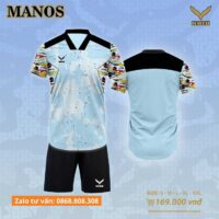 Bộ quần áo Manos NIDU áo đá banh thiết kế chính hãng nhiều màu xanh ngọc