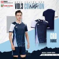 Bộ quần áo bóng chuyền RIKI Vol3 nam nữ chính hãng nhiều màu tím than 2
