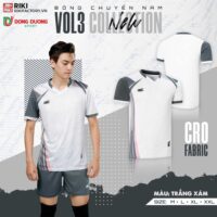 Bộ quần áo bóng chuyền RIKI Vol3 nam nữ chính hãng nhiều màu tím than 2