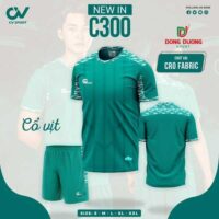 Bộ quần áo bóng đá CV Convis C300 chính hãng Riki Sport nhiều màu xanh rêu