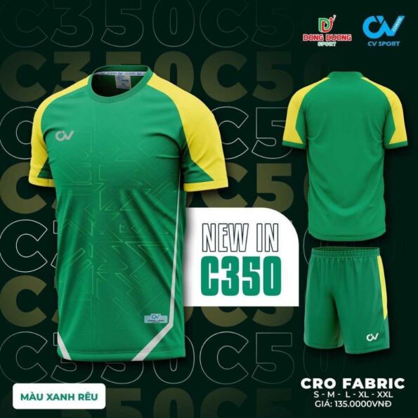 Bộ quần áo bóng đá CV Convis C350 chính hãng Riki Sport nhiều màu vải thun