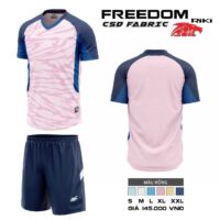 Bộ quần áo bóng đá Freedom Riki nam chính hãng vải thun CRO Fabric nhiều màu tím than