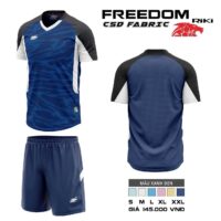 Bộ quần áo bóng đá Freedom Riki nam chính hãng vải thun CRO Fabric nhiều màu tím than
