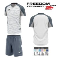 Bộ quần áo bóng đá Freedom Riki nam chính hãng vải thun CRO Fabric nhiều màu tím than