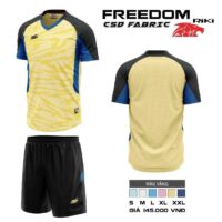 Bộ quần áo bóng đá Freedom Riki nam chính hãng vải thun CRO Fabric nhiều màu tím than