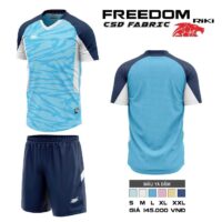 Bộ quần áo bóng đá Freedom Riki nam chính hãng vải thun CRO Fabric nhiều màu tím than