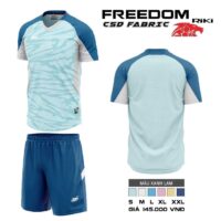 Bộ quần áo bóng đá Freedom Riki nam chính hãng vải thun CRO Fabric nhiều màu tím than