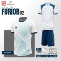 Bộ quần áo bóng đá Furior 02 Riki nam chính hãng vải thun CRO Fabric nhiều màu đen 2