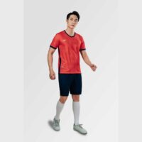 Bộ quần áo bóng đá Golden 02 Riki nam chính hãng vải thun CRO Fabric nhiều màu đỏ