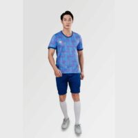 Bộ quần áo bóng đá Golden 02 Riki nam chính hãng vải thun CRO Fabric nhiều màu đỏ