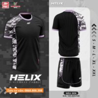 Bộ quần áo bóng đá HELIX Riki nam chính hãng vải thun R-Airmaxx nhiều màu hồng