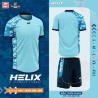 Bộ quần áo bóng đá HELIX Riki nam chính hãng vải thun R-Airmaxx nhiều màu hồng