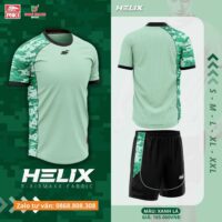 Bộ quần áo bóng đá HELIX Riki nam chính hãng vải thun R-Airmaxx nhiều màu hồng