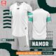 Bộ quần áo bóng đá NAMOR Riki nam chính hãng vải thun CRO Fabric nhiều màu trắng 1