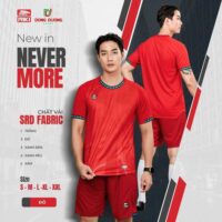 Bộ quần áo bóng đá Riki New in Never More nam chính hãng vải thun SRD Fabric nhiều màu đỏ