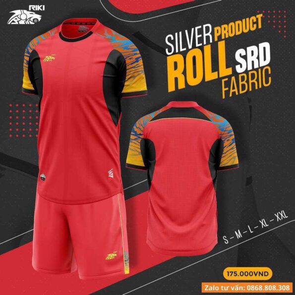 Bộ quần áo bóng đá Riki Sliver product ROLL srd fabric nam chính hãng vải thun nhiều màu