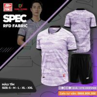 Bộ quần áo bóng đá Riki Spec chính hãng vải thun RFD Fabric nhiều màu xanh biển đậm