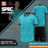 Bộ quần áo bóng đá Riki Spec chính hãng vải thun RFD Fabric nhiều màu xanh biển đậm