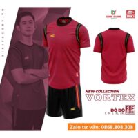 Bộ quần áo bóng đá Vortex Riki nam chính hãng vải thun RFD Fabric nhiều màu xanh biển