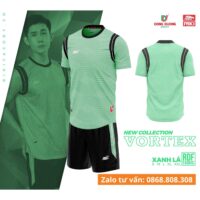 Bộ quần áo bóng đá Vortex Riki nam chính hãng vải thun RFD Fabric nhiều màu xanh biển