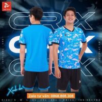 Bộ quần áo bóng đá phủi thiết kế Justplay CRX nam nữ chính hãng nhiều màu trắng xanh 1