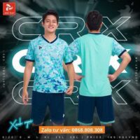 Bộ quần áo bóng đá phủi thiết kế Justplay CRX nam nữ chính hãng nhiều màu trắng xanh 1