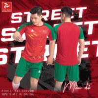 Bộ quần áo bóng đá phủi thiết kế Justplay Street nam nữ chính hãng nhiều màu xanh trời 1