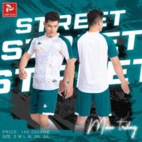 Bộ quần áo bóng đá phủi thiết kế Justplay Street nam nữ chính hãng nhiều màu xanh trời 1