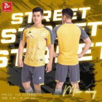 Bộ quần áo bóng đá phủi thiết kế Justplay Street nam nữ chính hãng nhiều màu xanh trời 1