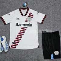Bộ quần áo đá banh clb bóng đá Bayer Leverkusen 23 24 Away Jersey sân khách màu trắng năm 2023 2024 mặt trước