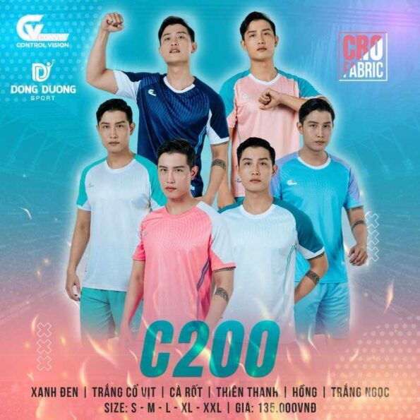 Bộ quần áo bóng đá CV Convis C200 chính hãng Riki Sport nhiều màu