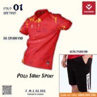 Áo polo cầu lông Hacorio polo 01 chính hãng vải Dri Fit nhiều màu than