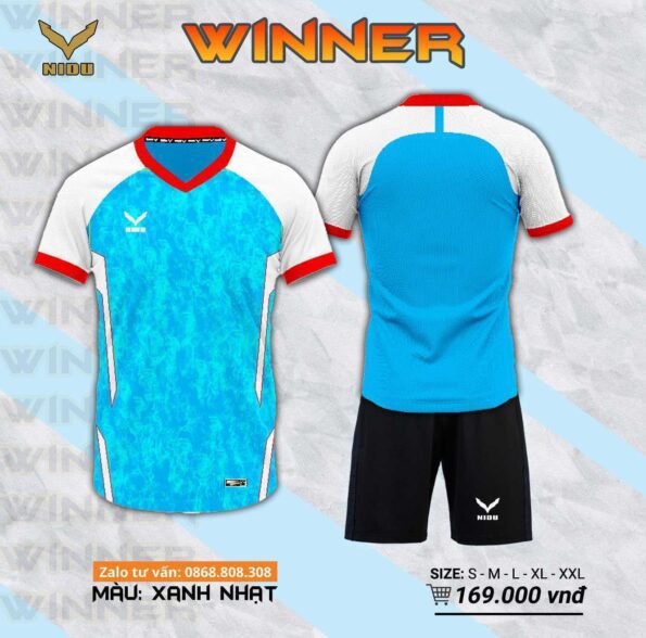 Bộ quần áo NIDU Winner đá banh thiết kế chính hãng nhiều màu mới cổ trái tim